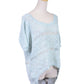 Uniq Spring Mint Open T-Back Slub Yarn Short Sleeves Hi-Lo Sweater Top