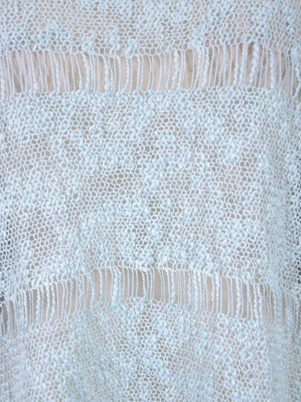 Uniq Spring Mint Open T-Back Slub Yarn Short Sleeves Hi-Lo Sweater Top