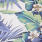 Blu Pepper Tropical Palm Tree Leaves Open Front Fringe Hem Chiffon Kimono Wrap