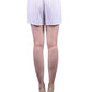 En Creme Feminine Beachy Elastic Waist Tie Waist High Lace Detail Mini Shorts