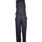 Uniq Urban Street Style Sleeveless V-Neck Zipper Front Elastic Waist Jumpsuit