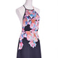 Cotton Candy Brand Black Pink Abstract Roses Halter Exposed Back Chiffon Dress
