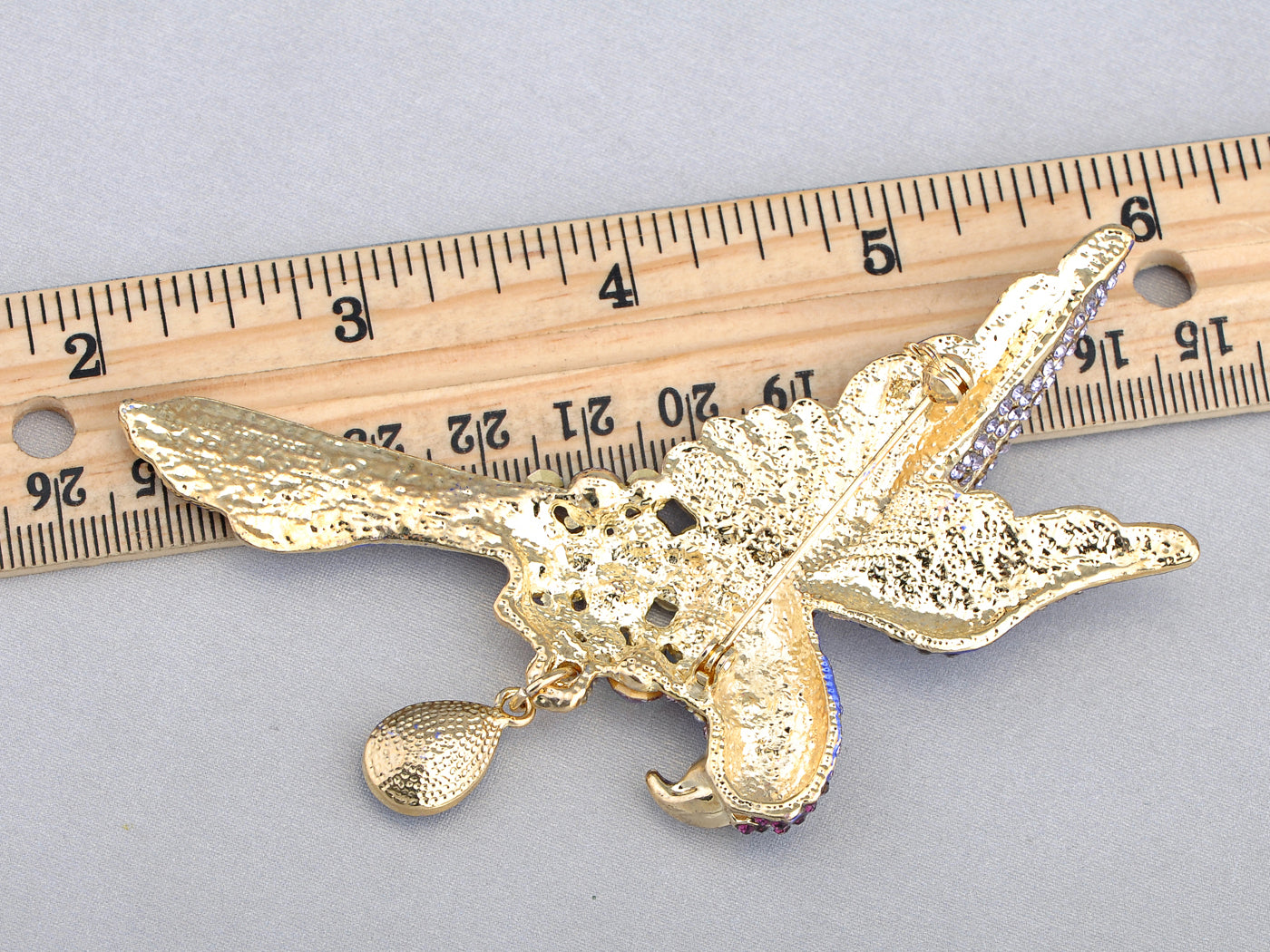 Lavender Purple Tropical Parrot Bird Ab Pin Brooch