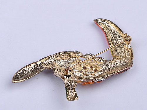 Hand Painted Beak Amazon Toucan Bird Pin Brooch