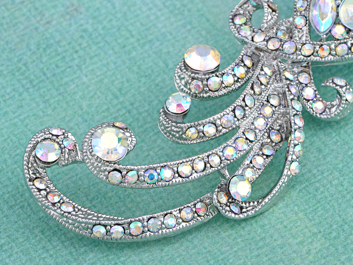 Shine Rainbow Peacock Bird Brooch Pin