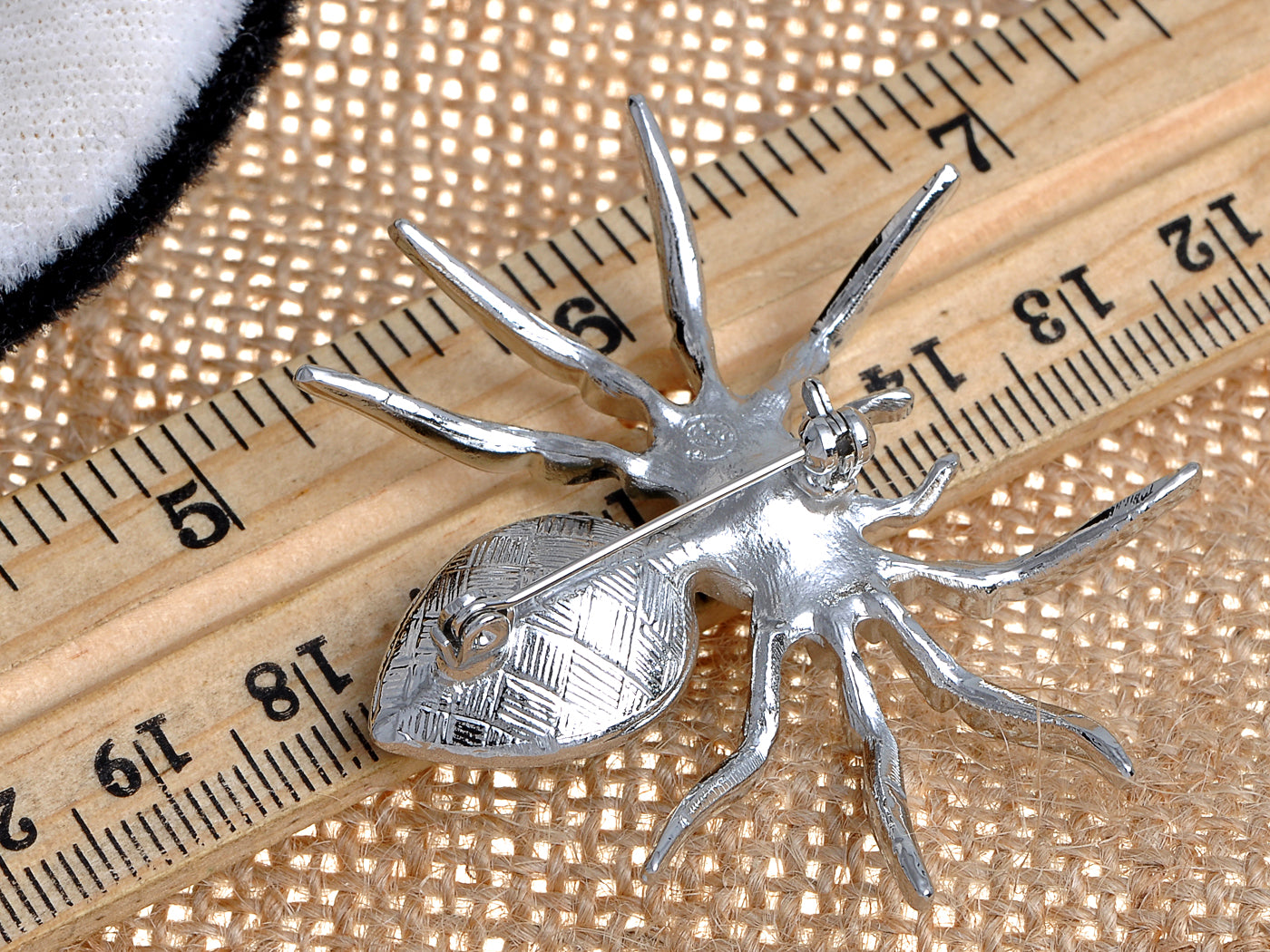 Swarovski Crystal Blue Spider Jewelry Brooch Pin