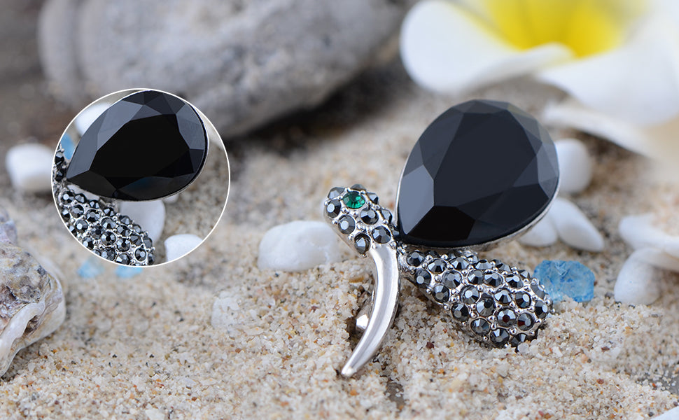 Swarovski Crystal Vintage Silver Winged Butterfly Brooch Pin