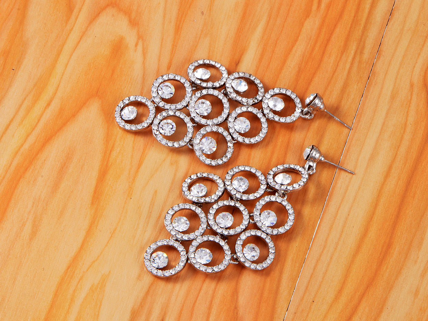 Swarovski Crystal Element Colored Circle Grape Dangle Earrings
