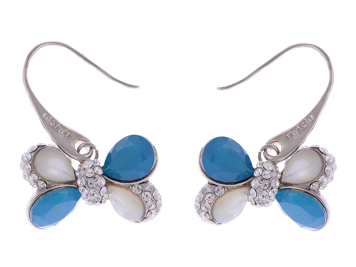Swarovski Crystal Butterfly Dangle Earrings