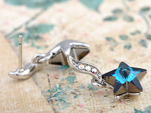 Capri Blue Shooting Sea Star Element Earrings
