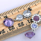 Swarovski Crystal Element Silver Purple Floral Flower Daisy Dangle Earrings