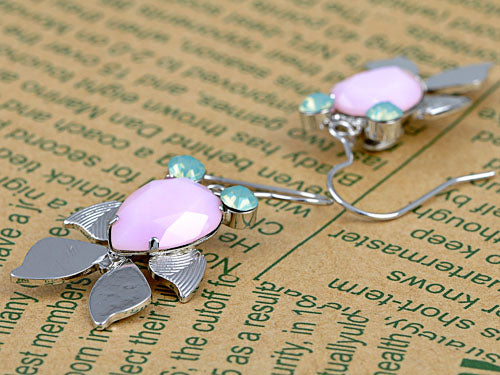 Element Silver Pastel Nautical Goldfish Fish Hook Dangle Earrings