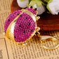 Fuchsia Pink Spotted Ladybug Insect Keychain