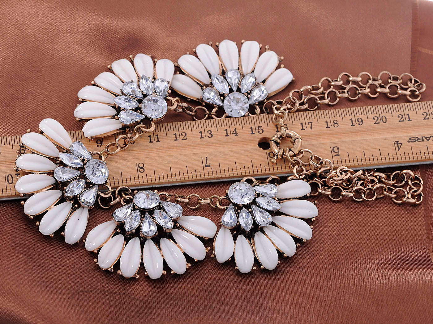 Opal Fan Like Wintertime Necklace