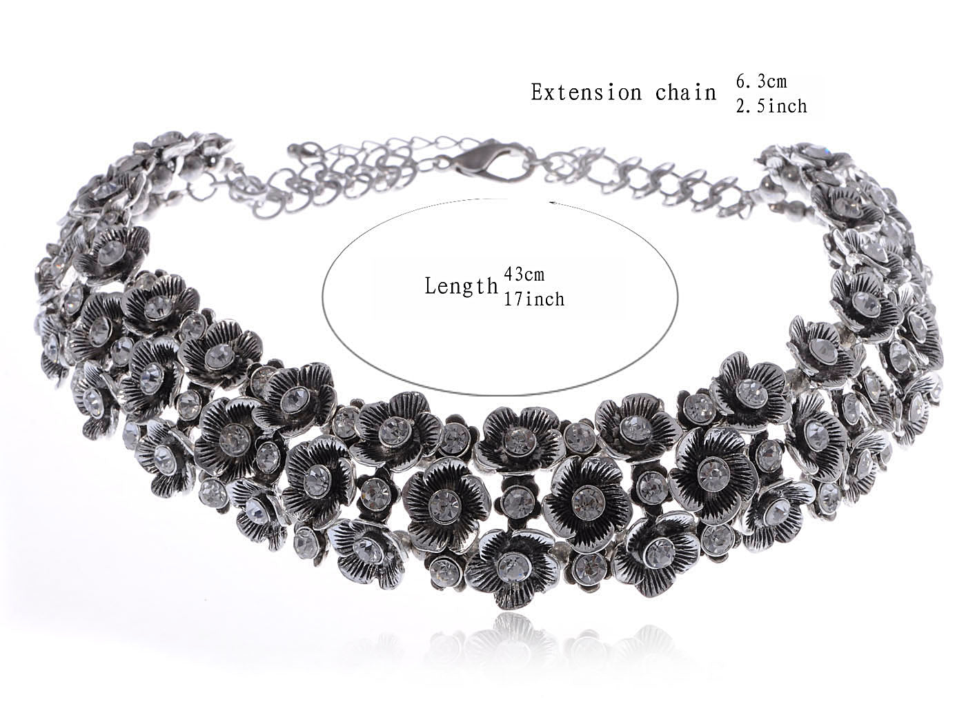 Interesting Rose Clutter Antique Necklace