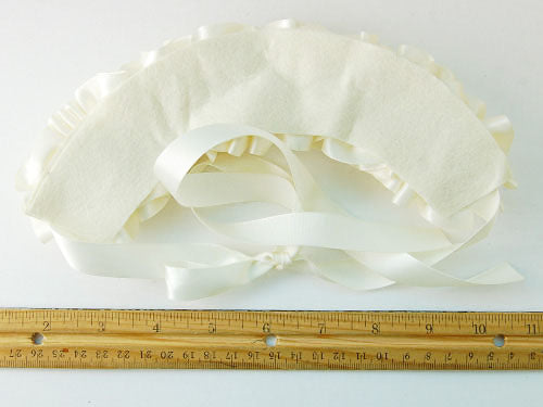 Cream Bridal Wedding Ruffle Ss Gems Jewelry Necklace Bib