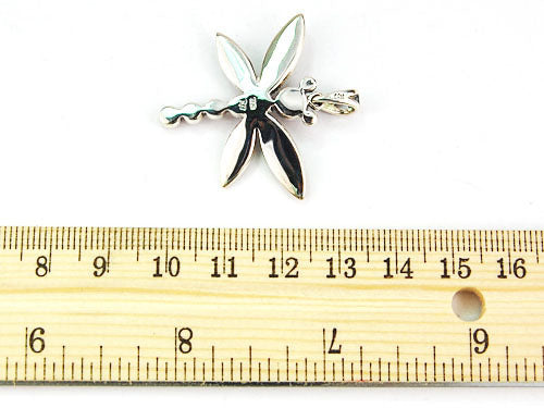 Thai Sterling Silver 92.5 Agate Insect Bug Dragonfly Necklace Pendant