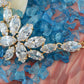 Swarovski Crystal Petite Futuristic Abstract Art Rectangle Necklace