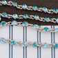 Swarovski Crystal Sapphire Blue Dangle Drop Chain Scarf Jewelry Necklace