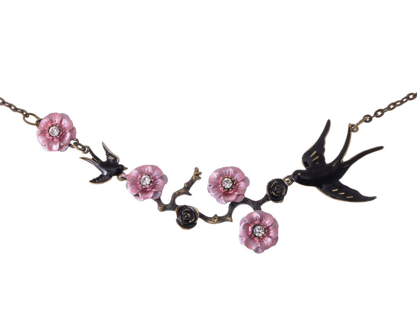 Cute Pink Cherry Blossom Necklace