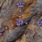 Purple Daisy Girl Princess Flower Earring Necklace Jewelry Set