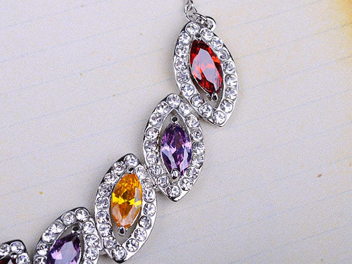Swarovski Crystal Leaves Earring Necklace Set