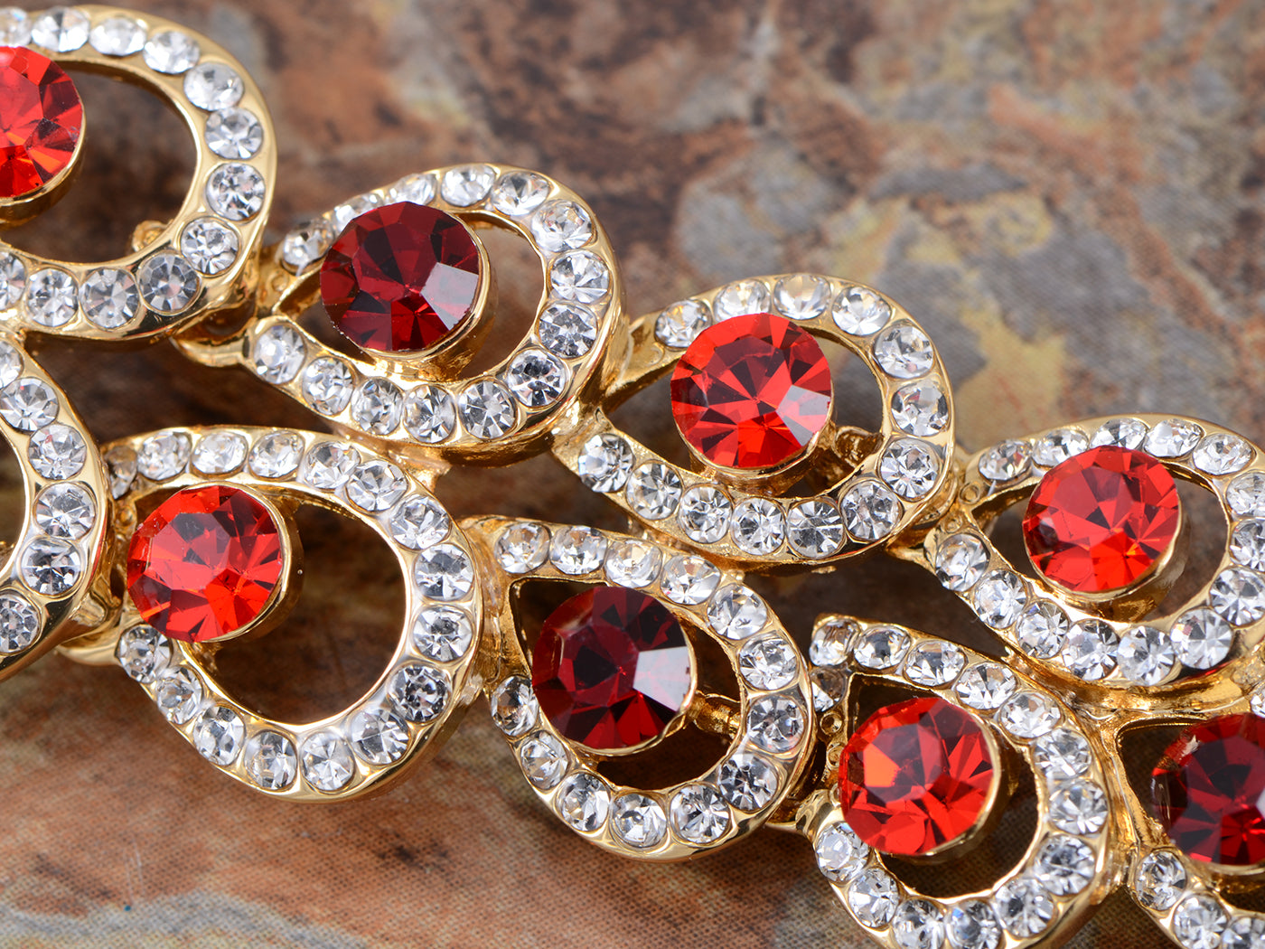 Swarovski Crystal Ruby Red Swan Lover Valentine Necklace Earring Jewelry Set