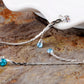 Swarovski Crystal Deate Sapphire Blue Butterfly Dangle Necklace Earring Set