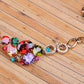 Multicolored Colorful Bib Necklace Stud Earrings Set