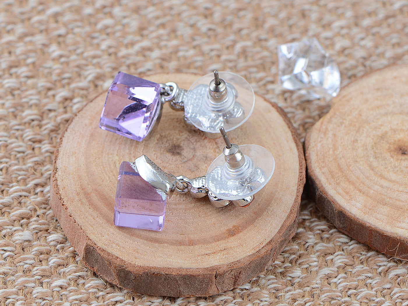 Swarovski Crystal Multi Color Element jeweled Box Flower Earring Necklace Set