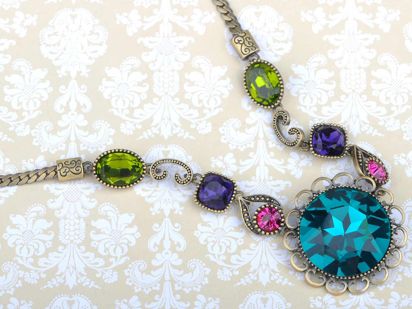 Swarovski Crystal Element Flower Medley Earring Necklace Set