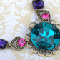 Swarovski Crystal Element Flower Medley Earring Necklace Set