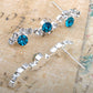 Swarovski Crystal Aqua Indicolite Blueberry Vineyard Earring Necklace Set