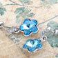 Swarovski Crystal Light Sapphire Rounded Ab Stars Element Earring Necklace Set