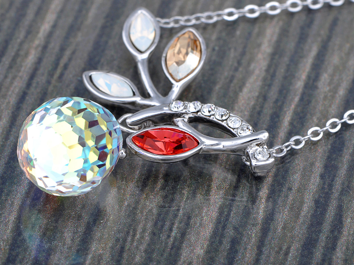 Fruit Bearing Multicolor Branch Element Necklace