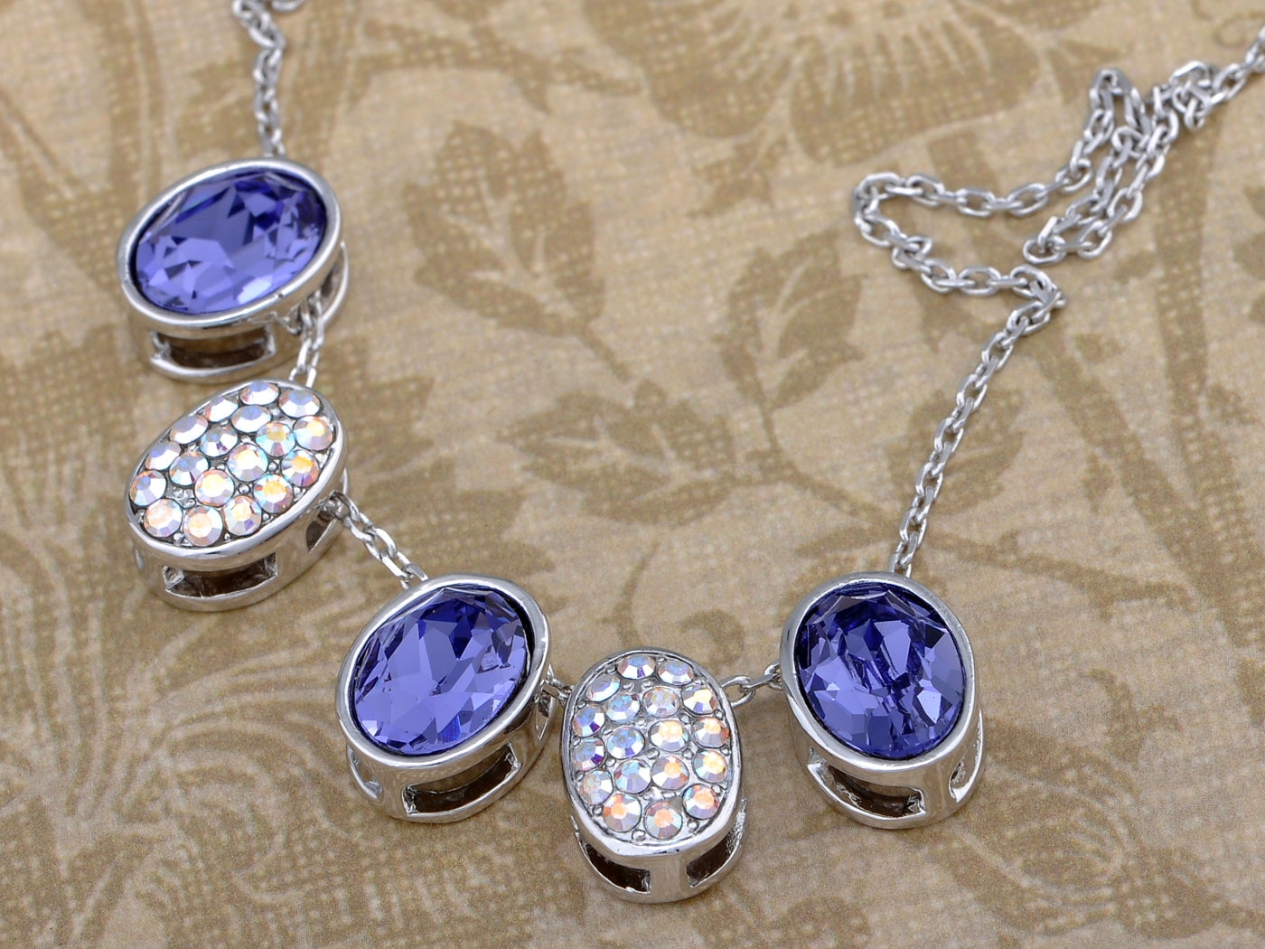 Capri Blue Ab Five Even Ss Collection Element Necklace