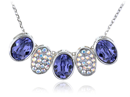 Capri Blue Ab Five Even Ss Collection Element Necklace