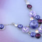 Swarovski Crystal Amethyst Gradient Scatter Grape Cluster Element Necklace