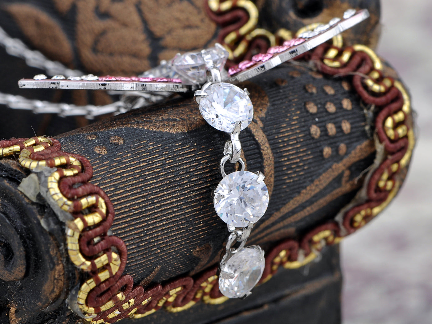 Light Rose Ange Dragonfly Sprite Fairy Element Necklace