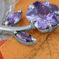 Swarovski Crystal Purple Tanzanite Single Laying Daisy Floral Element Necklace