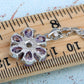 Swarovski Crystal Tanzanite Light Purple Rounded Petal Thorn Element Necklace