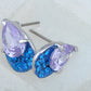 Swarovski Crystal Sapphire Purple Attentive Peacock Element Earring Necklace Set