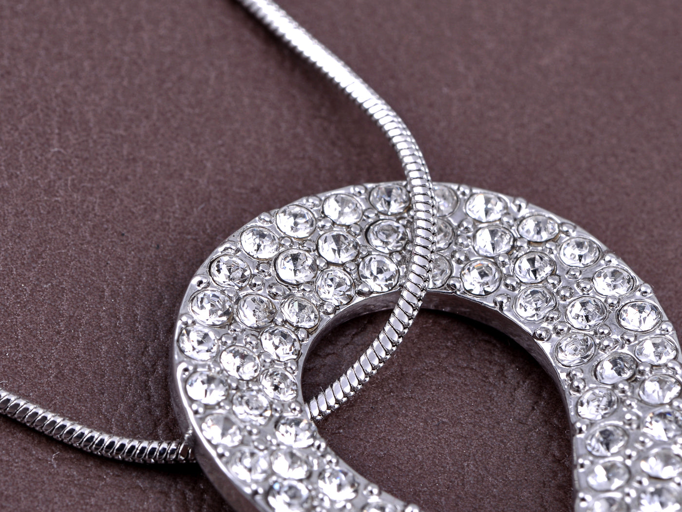 Swarovski Crystal Elements Infinity Teardrop Pendant Necklace