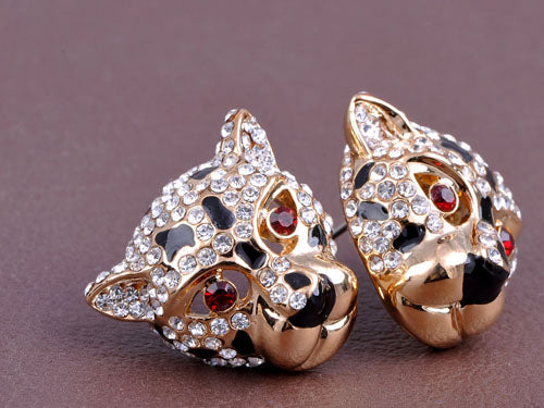 Swarovski Crystal Cheetah Leopard Magical Earring Necklace Set