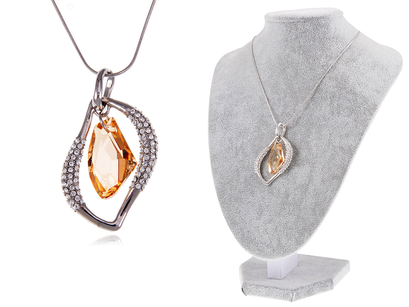 Swarovski Crystal Topaz Elements Treasure Of Life Necklace