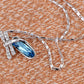 Swarovski Crystal Indicolite Elements Dragonfly Egg Necklace