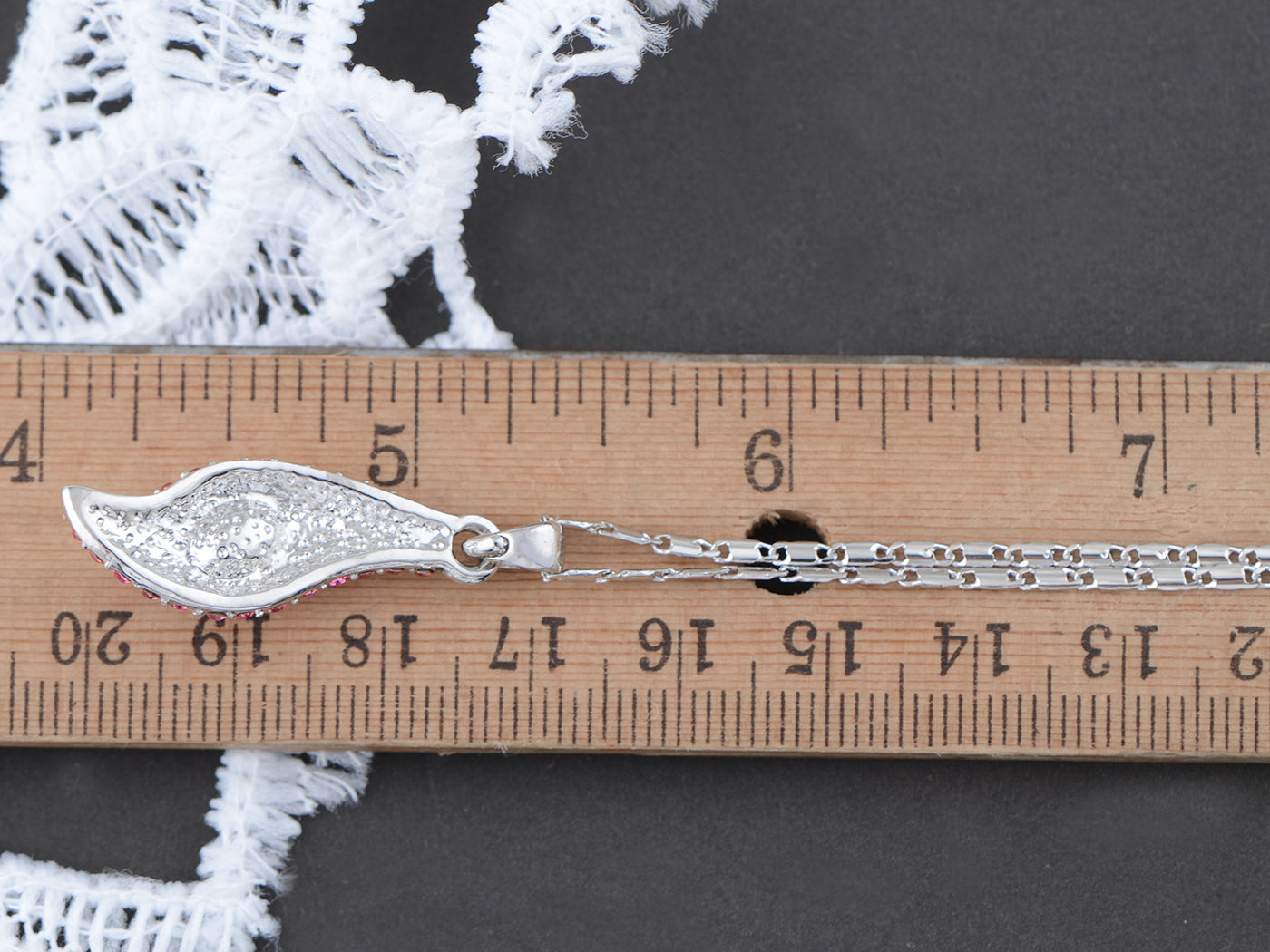 Swarovski Crystal Rose Fuchsia Elements Nature Husk Necklace