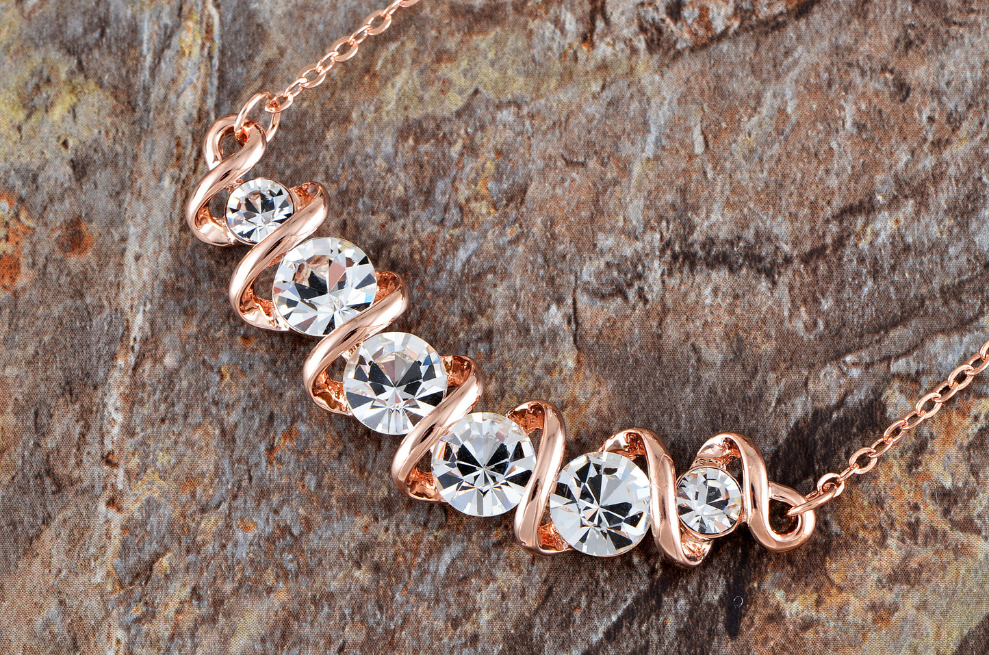 Swarovski Crystal Element Helix Swirl With Accents Necklace