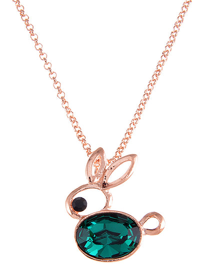 Emerald Elements Bronze Rabbit Life Necklace