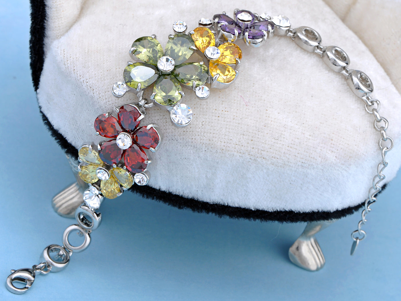 Swarovski Crystal Multicoloured Garden Bursting Fun Element Bracelet Bangle